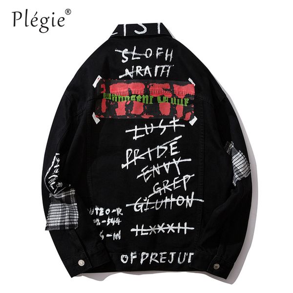 plegie hip hop letter print denim jackets streetwear men hipster casual punk rock black jeans coats mens outwear, Black;brown
plegie hip hop letter print denim jackets streetwear men hipster casual punk rock black jeans coats mens outwear, Black;brown