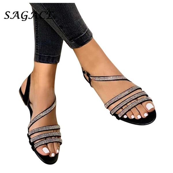 sagace roman women summer flat sandals rhinestones open toe beach shoes girls flat sandals comfortable women buckle strap shoes, Black
sagace roman women summer flat sandals rhinestones open toe beach shoes girls flat sandals comfortable women buckle strap shoes, Black