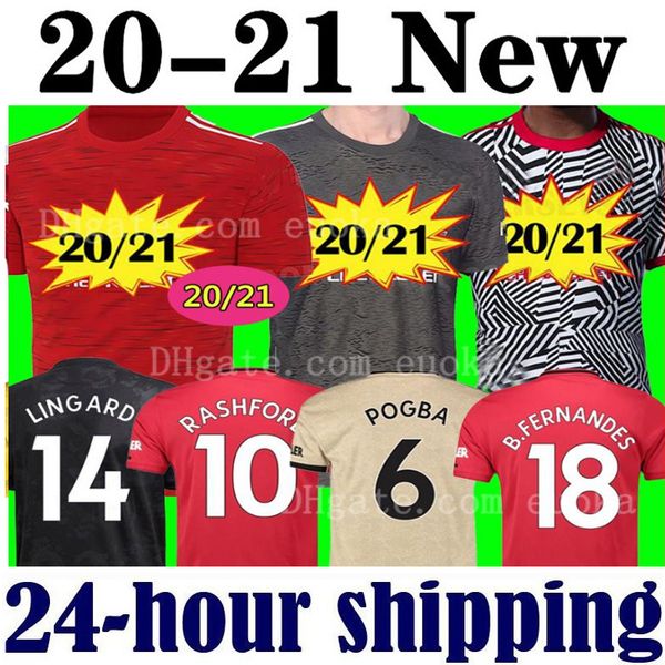 

new 2020 fc manchester rashford b. fernandes pogba soccer jerseys martial football jersey shirts united utd 20 21 uniforms man + kids kit