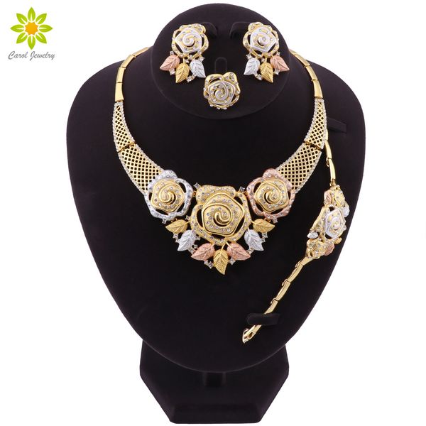 bridal gift nigerian wedding african beads jewelry set woman fashion dubai gold color necklace earrings set wholesale design, Slivery;golden
bridal gift nigerian wedding african beads jewelry set woman fashion dubai gold color necklace earrings set wholesale design, Slivery;golden