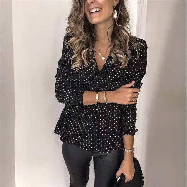 women blouses casual v neck v neck sleeve stamping ruffled flounce womens and blouses blusas mujer de moda, White
women blouses casual v neck v neck sleeve stamping ruffled flounce womens and blouses blusas mujer de moda, White