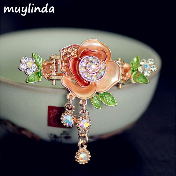muylinda vintage flower hair clip rhinestone charm rose hair claw crab women hairpins accessories jewelry, Golden;silver
muylinda vintage flower hair clip rhinestone charm rose hair claw crab women hairpins accessories jewelry, Golden;silver