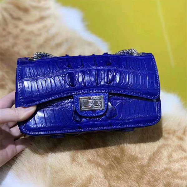 authentic crocodile skin lady small blue flap purse genuine alligator leather lady mini chain bag female crossbody shoulder bag
authentic crocodile skin lady small blue flap purse genuine alligator leather lady mini chain bag female crossbody shoulder bag