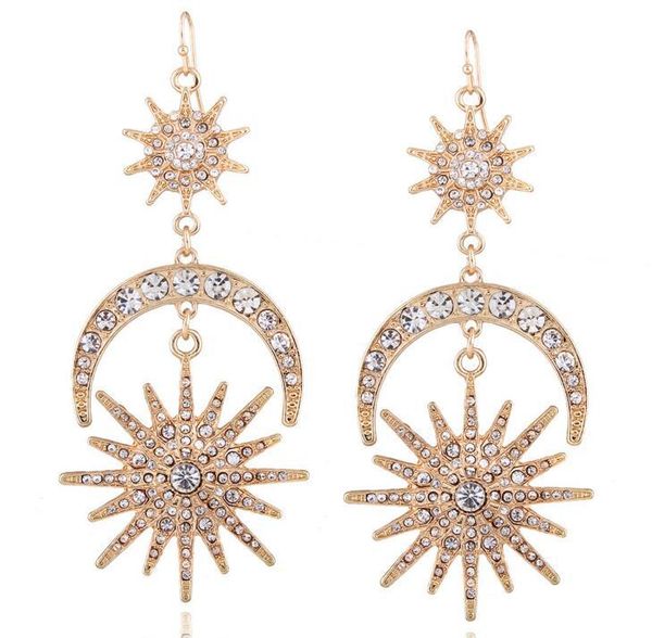 wish new trend octagonal earrings european and american fashion exaggerated sun and moon brand designer alloy earrings, Golden
wish new trend octagonal earrings european and american fashion exaggerated sun and moon brand designer alloy earrings, Golden