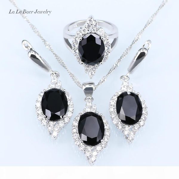 l&b australia white opal rhinestone silver color 925 logo jewelry sets for women zircon pendant necklace stud earrings rings, Black
l&b australia white opal rhinestone silver color 925 logo jewelry sets for women zircon pendant necklace stud earrings rings, Black