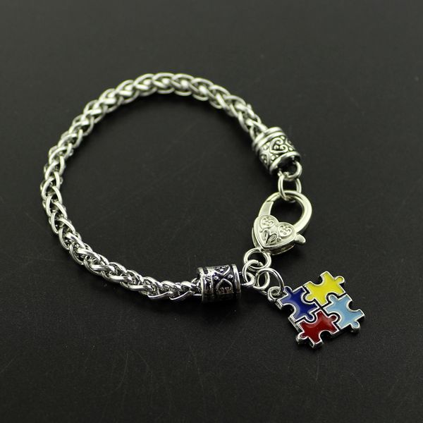 autism awareness puzzle jigsaw colorful fashion square enamel charm bracelet friendship jewelry for women and men bracelets 2020, Red;blue
autism awareness puzzle jigsaw colorful fashion square enamel charm bracelet friendship jewelry for women and men bracelets 2020, Red;blue