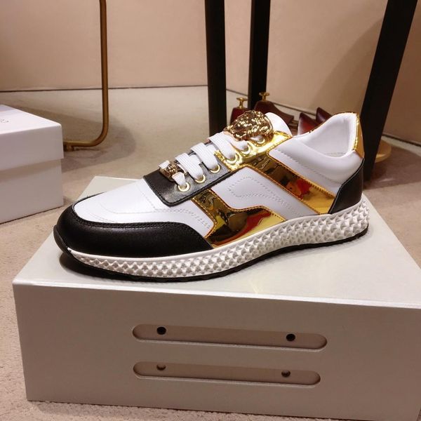 2020r limited edition men's leather little bee embroidered casual shoes large size fashion lace up sneakers, size: 38-45, Black
2020r limited edition men's leather little bee embroidered casual shoes large size fashion lace up sneakers, size: 38-45, Black