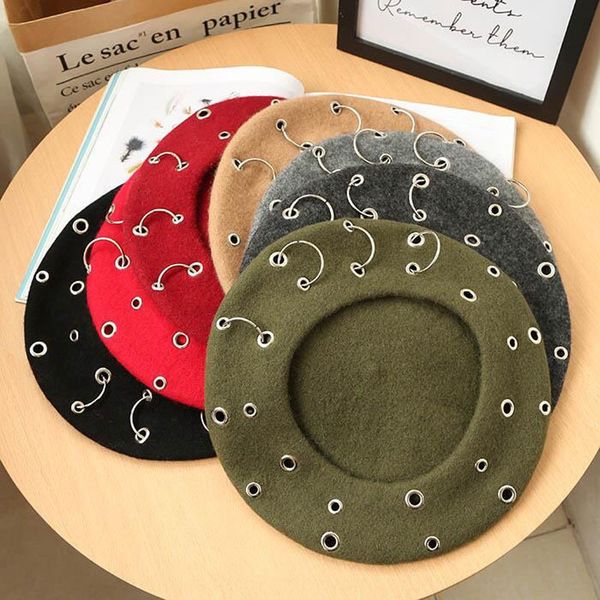 korean punk personalized iron ring pure wool fashionable painter warm bud felt painter's hat beret beret hat, Blue;gray
korean punk personalized iron ring pure wool fashionable painter warm bud felt painter's hat beret beret hat, Blue;gray