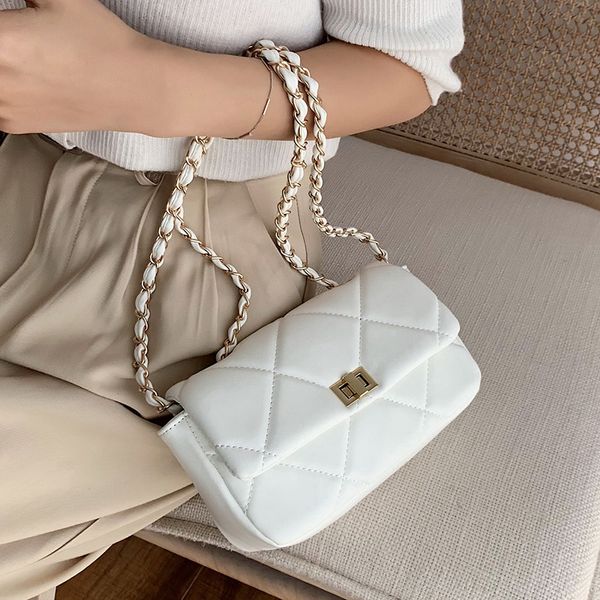chain design pu leather crossbody bags for women 2020 summer fashion solid color shoulder handbags female travel cross body bag
chain design pu leather crossbody bags for women 2020 summer fashion solid color shoulder handbags female travel cross body bag
