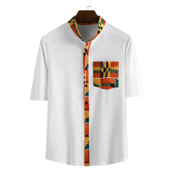 2020 fashion trend summer men holiday short sleeve patchwort shirts buttons down fitting v neck soft pocket printed, White;black
2020 fashion trend summer men holiday short sleeve patchwort shirts buttons down fitting v neck soft pocket printed, White;black