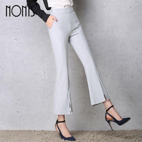 nonis 2020 new design women vintage flare pants spring autumn high waist micro elastic trousers ankle length boot cut slim pants, Black;white
nonis 2020 new design women vintage flare pants spring autumn high waist micro elastic trousers ankle length boot cut slim pants, Black;white