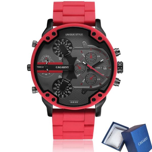 dual display army reloj hombre cool large case mens watches quartz watch for men red silicone steel band male clock new, Slivery;brown
dual display army reloj hombre cool large case mens watches quartz watch for men red silicone steel band male clock new, Slivery;brown