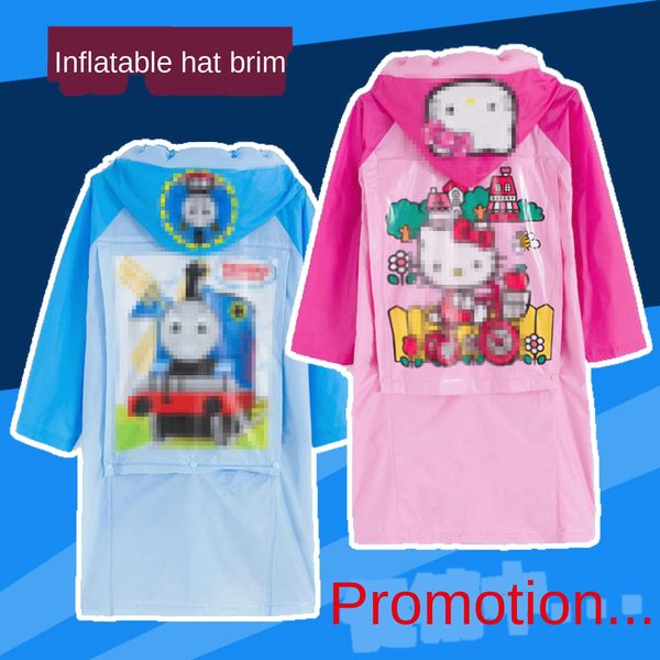 children's poncho bag seat with schoolbag seat baby's raincoat pvc extra brim poncho raincoat, Black
children's poncho bag seat with schoolbag seat baby's raincoat pvc extra brim poncho raincoat, Black