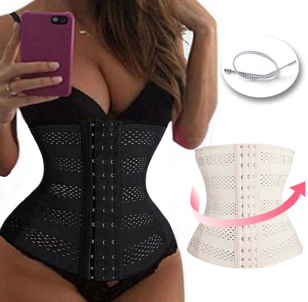 women waist cincher control corset and bustiers slimming belt waist trainer trimmer corset, Black;white
women waist cincher control corset and bustiers slimming belt waist trainer trimmer corset, Black;white