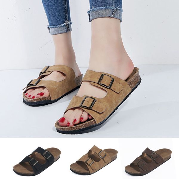 women ladies beach sandals hollow out casual slippers flats shoes flat casual belt buckle sandals beach shoes slippers, Black