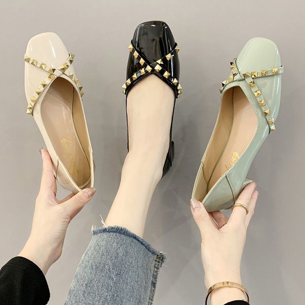 casual woman shoe shallow mouth korean shoes female footwear women's heels square toe rivets studs 2020 dress on heels summer, Black
casual woman shoe shallow mouth korean shoes female footwear women's heels square toe rivets studs 2020 dress on heels summer, Black