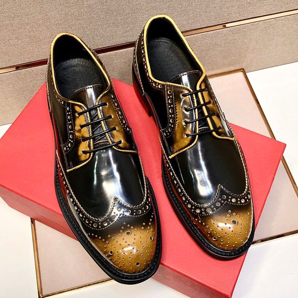 new highquality mens fashion shoes, leather shoes, leather carvings, colorful business casual prom, flat and comfortable wedding with qwo, Black
new highquality mens fashion shoes, leather shoes, leather carvings, colorful business casual prom, flat and comfortable wedding with qwo, Black