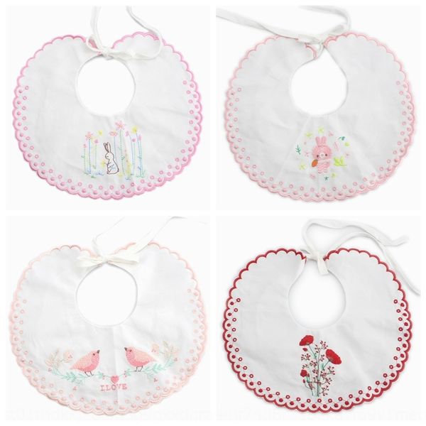 new cotton embroidered baby ins saliva towel saliva towel baby thin bib 114