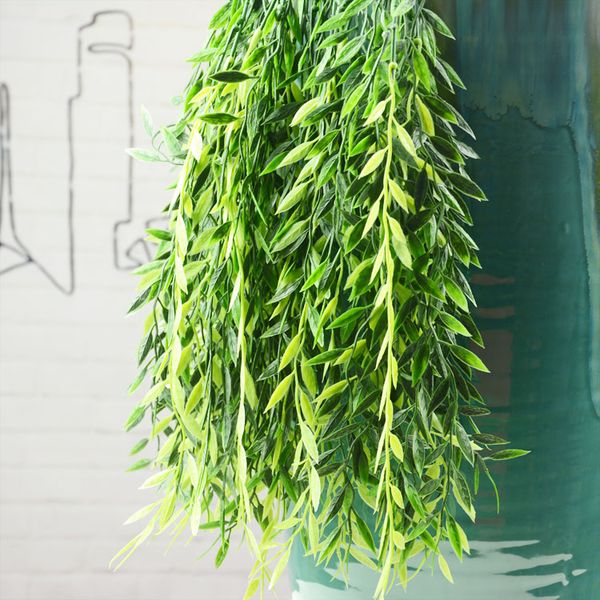 55cm1pc artificial flowers rattan fake leaves wall hanging rattan home decoration green leaves willow hanging vine plants
55cm1pc artificial flowers rattan fake leaves wall hanging rattan home decoration green leaves willow hanging vine plants