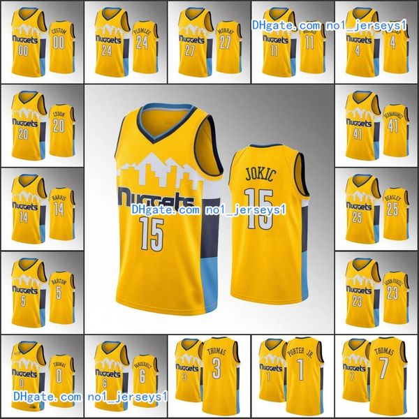 men denver nuggets nikola jokic jamal murray will barton paul millsap gary harris statement nba gold custom jersey, Black
men denver nuggets nikola jokic jamal murray will barton paul millsap gary harris statement nba gold custom jersey, Black