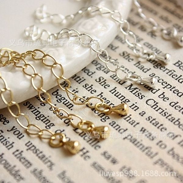 diy handmade 5/7cm water diy accessories drop extension extended chain small water drop accessories tail chain, Silver
diy handmade 5/7cm water diy accessories drop extension extended chain small water drop accessories tail chain, Silver