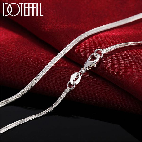 doteffil 925 sterling silver 16/18/20/22/24/26/28/30 inch 2mm flat snake chain necklace for women man fashion wedding jewelry
doteffil 925 sterling silver 16/18/20/22/24/26/28/30 inch 2mm flat snake chain necklace for women man fashion wedding jewelry