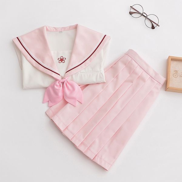 2020 new summer jk japanese school sailor uniform fashion school class pink suit girl student uniforms for cosplay, White
2020 new summer jk japanese school sailor uniform fashion school class pink suit girl student uniforms for cosplay, White