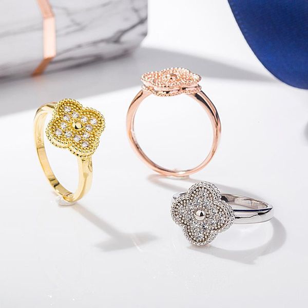 Japan and South Korea new four leaf grass inlaid with diamond ring female ring temperament goddess gift tail accessories factory wholesale
Japan and South Korea new four leaf grass inlaid with diamond ring female ring temperament goddess gift tail accessories factory wholesale