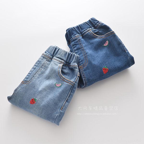 0623-50 fall 2020 new rainbow fruit embroidered fruit embroidered trousers girls' elastic waist casual denim trousers, Blue
0623-50 fall 2020 new rainbow fruit embroidered fruit embroidered trousers girls' elastic waist casual denim trousers, Blue