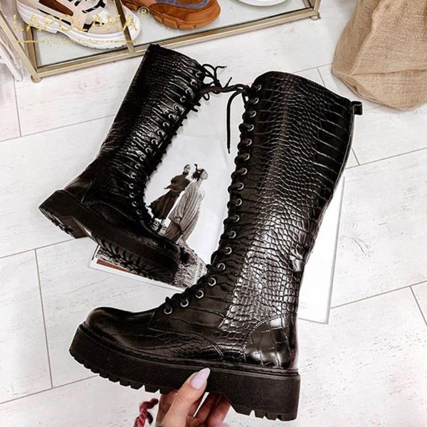 lapolaka новая мода 2020 круглый toe lace-up mid calf boots женщина туфли на платформе застегивать моды дамы офис сапоги женские, Black
lapolaka новая мода 2020 круглый toe lace-up mid calf boots женщина туфли на платформе застегивать моды дамы офис сапоги женские, Black
