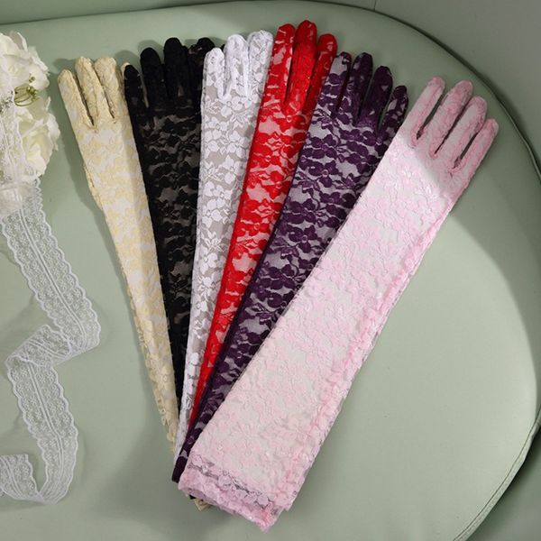 50cm transparent gloves lace women black red white pink purple long gloves fashion bride mittens female, Blue;gray
50cm transparent gloves lace women black red white pink purple long gloves fashion bride mittens female, Blue;gray
