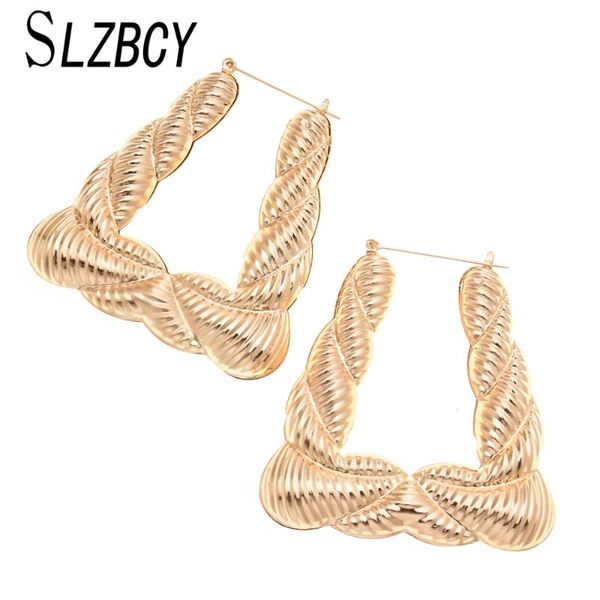 slzbcy trendy geometric trapezoid big hoop earrings for women girls alloy gold/silver color earring brincos holiday jewelry gift, Golden;silver
slzbcy trendy geometric trapezoid big hoop earrings for women girls alloy gold/silver color earring brincos holiday jewelry gift, Golden;silver