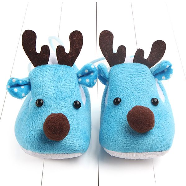Baby Toddler Shoes Christmas Cute Cotton Reindeer Autumn Winter Warm Cotton Fawn Baby Soft Bottom Shoes Gift