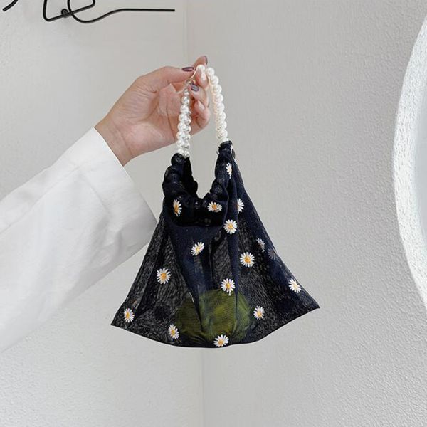 classic texture summer mesh daisy embroidery handbag delicate creative design women small tote pearl flowers shopping bag
classic texture summer mesh daisy embroidery handbag delicate creative design women small tote pearl flowers shopping bag