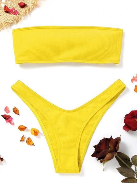 women ribbed high cut bandeau bikini set swimwear women swimsuit strapless bikini padded bathing suit brazilian biquni bikinis, White;black
women ribbed high cut bandeau bikini set swimwear women swimsuit strapless bikini padded bathing suit brazilian biquni bikinis, White;black