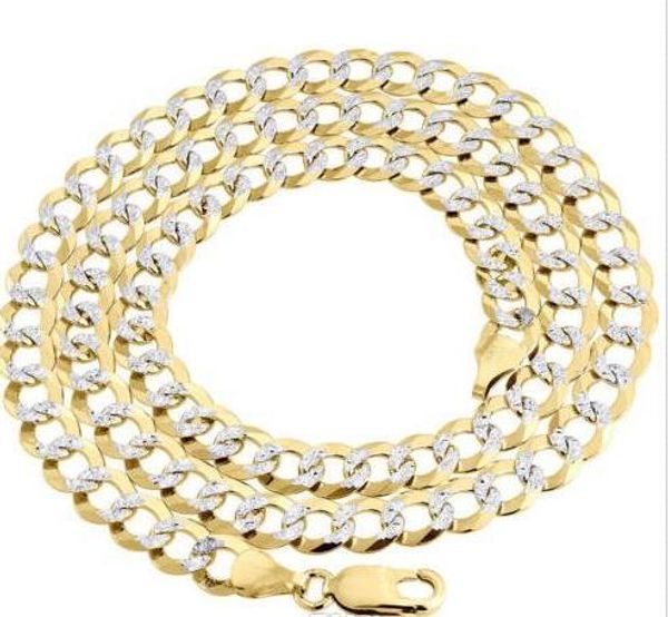 real 10k yellow gold solid fill diamond cut cuban link chain 7.25mm necklace 24, Silver
real 10k yellow gold solid fill diamond cut cuban link chain 7.25mm necklace 24, Silver