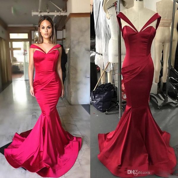 michael costello red evening gowns 2020 off shoulder sweetheart pleats mermaid long formal prom party dresses formal dresses robes de soiree, Black;red 
michael costello red evening gowns 2020 off shoulder sweetheart pleats mermaid long formal prom party dresses formal dresses robes de soiree, Black;red