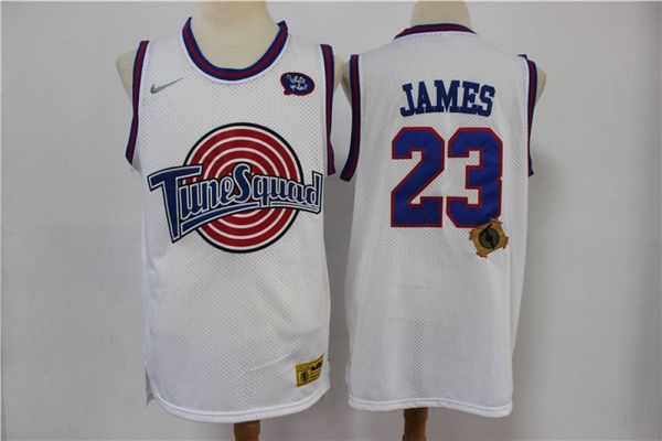 2020 new lebron james tune squad movie #23 white retro basketball jerseys top, Gray
2020 new lebron james tune squad movie #23 white retro basketball jerseys top, Gray