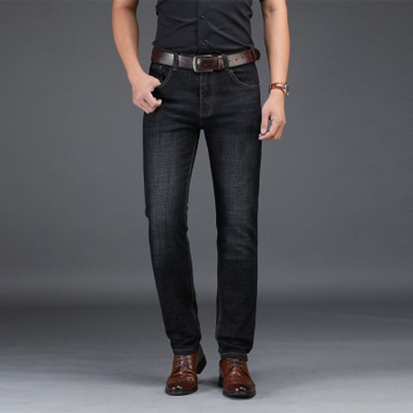 2020 new men's slim elastic jeans black fashion business classic style jeans denim pants trousers straight male homme, Blue
2020 new men's slim elastic jeans black fashion business classic style jeans denim pants trousers straight male homme, Blue