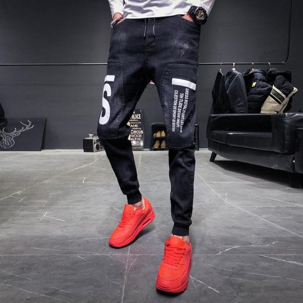 summer thin 2020 fashion casual hip hop printed jeans men's light-color frayed washed slim feet pants korean trend stretch pants, Blue
summer thin 2020 fashion casual hip hop printed jeans men's light-color frayed washed slim feet pants korean trend stretch pants, Blue