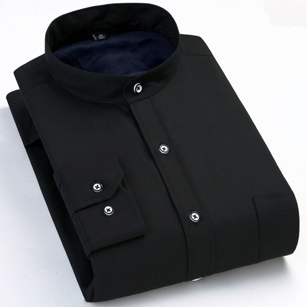 men's shirts winter men's fashion slim comfortable shirt business casual warm plus velvet thick shirt, White;black
men's shirts winter men's fashion slim comfortable shirt business casual warm plus velvet thick shirt, White;black