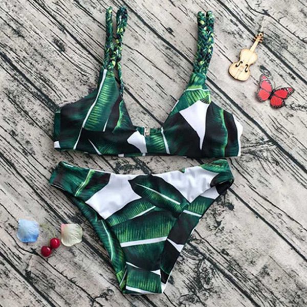 ladies 2020 women bikini set leaf print swimsuit push up swimwear two piece womens swimming suit, White;black
ladies 2020 women bikini set leaf print swimsuit push up swimwear two piece womens swimming suit, White;black