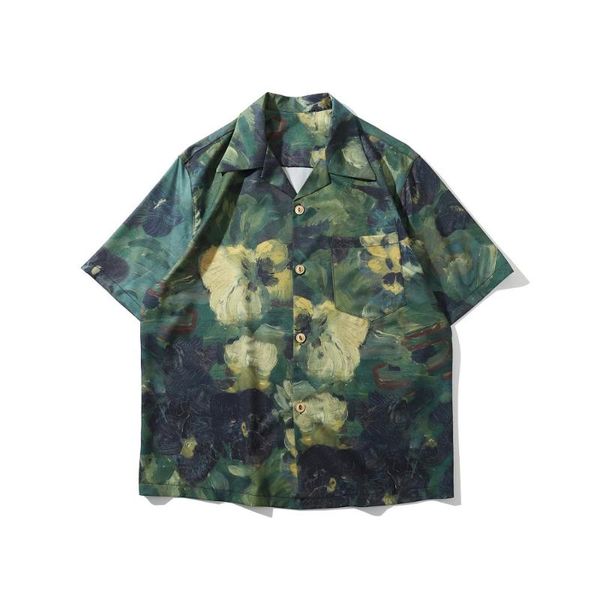 summer beach holiday hawaii shirts male fashion vintage painting hongkong style couple short sleeve oversize casual funny shirt, White;black
summer beach holiday hawaii shirts male fashion vintage painting hongkong style couple short sleeve oversize casual funny shirt, White;black