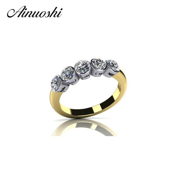 round cut rings jewelry ring women bijoux row drilling line 925 sterling silver yellow gold color party rings sona band, Golden;silver
round cut rings jewelry ring women bijoux row drilling line 925 sterling silver yellow gold color party rings sona band, Golden;silver
