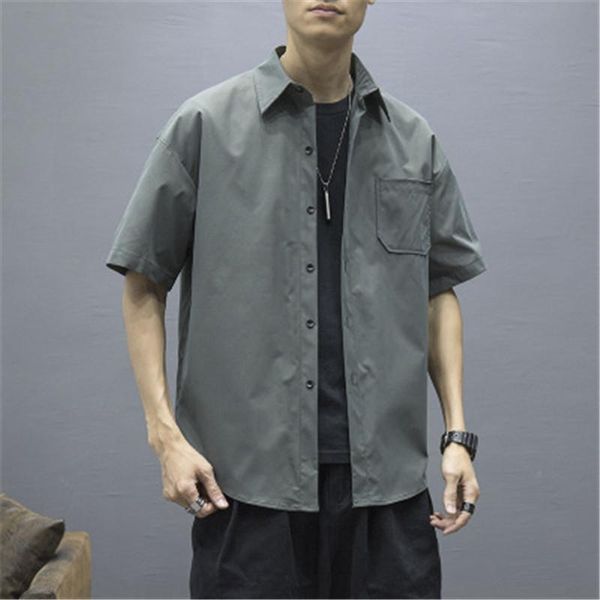 retro tooling men shirt fashion trend casual slim short sleeve shirt designer male new summer thin casual loose lapel t-shirt, White;black
retro tooling men shirt fashion trend casual slim short sleeve shirt designer male new summer thin casual loose lapel t-shirt, White;black