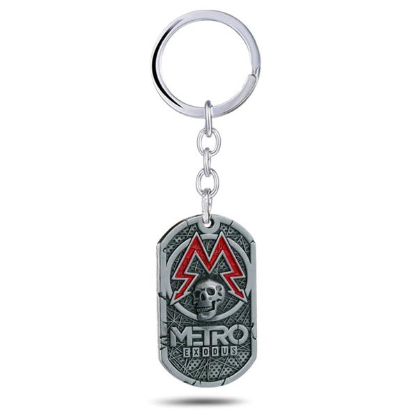 game metro 2033 keychain for men square metal dog tag key chain car skull pendant key ring women llaveros souvenir jewelry 2020, Silver 
game metro 2033 keychain for men square metal dog tag key chain car skull pendant key ring women llaveros souvenir jewelry 2020, Silver