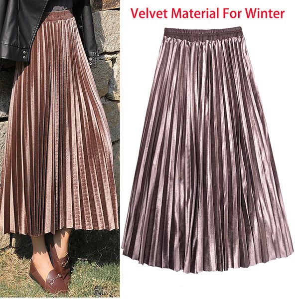 winter autumn womens pleated skirt velvet print high waist long skirts women young girl thick large size fahion falda, Black
winter autumn womens pleated skirt velvet print high waist long skirts women young girl thick large size fahion falda, Black