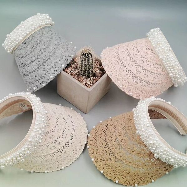 female summer pearl sunscreen hair band lace hollow hollow hair band no hat travel leisure sunscreen hat, Blue;gray
female summer pearl sunscreen hair band lace hollow hollow hair band no hat travel leisure sunscreen hat, Blue;gray