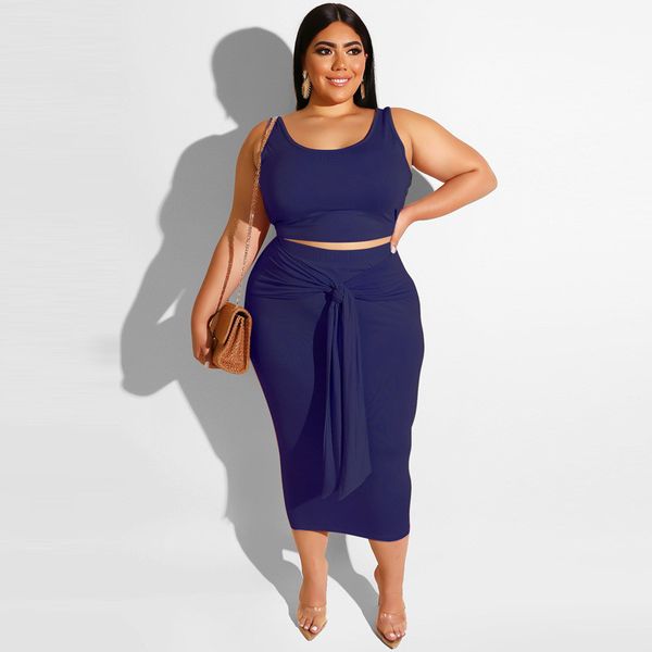 womens designer plus size camisole two piece dress u neck sleeveless pencil dresses with sashes summer fashion women solid color dress, White
womens designer plus size camisole two piece dress u neck sleeveless pencil dresses with sashes summer fashion women solid color dress, White