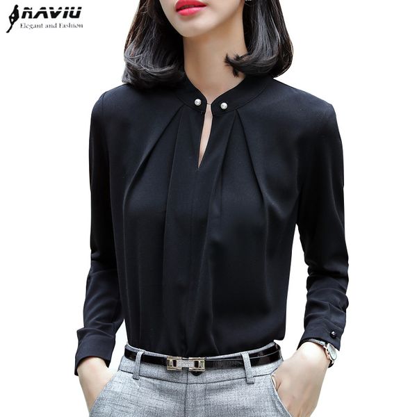 elegant v neck fashion office lady long sleeve chiffon shirt black blouse woman work wear plus size, White
elegant v neck fashion office lady long sleeve chiffon shirt black blouse woman work wear plus size, White